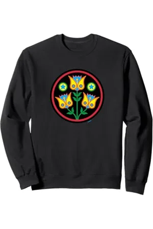 Hip Tulip Pennsylvania Dutch Fraktur Plaque hexagonale Art populaire Sweatshirt