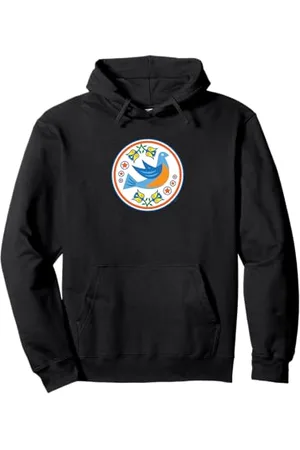 Hip Blue Bird Pennsylvania Dutch Distelfink Fraktur Folk Art Sweat à Capuche