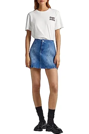 Pepe Jeans Britney Noughties Jupe, Blue (Denim), M Femme