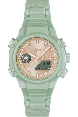 Lacoste Montre Quartz Multifonction Analogique-Digitale pour Femme Collection LC33 avec Bracelet en Silicone Vert - 2001433