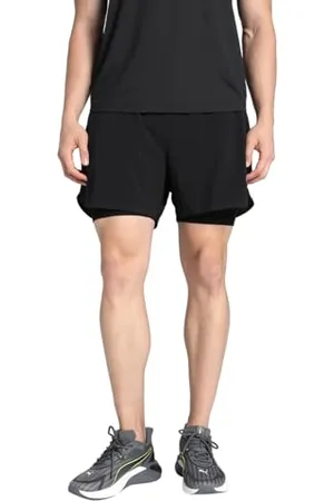 PUMA M Training Tech 2IN1 Short, Short tissé Mixte, Black, XXL