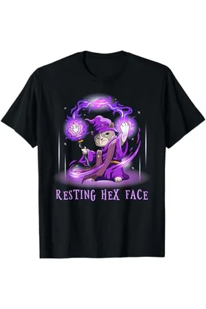 Grumpy Cat Wizard – Visage hexagonal au repos T-Shirt