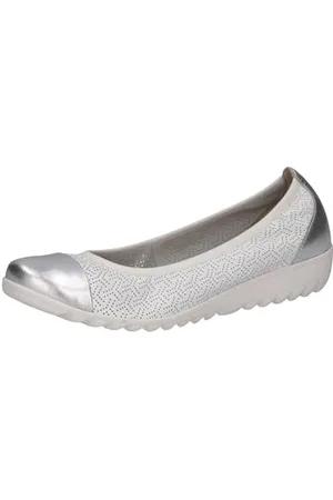 Caprice Femme Damen 9-22103-42 Ballerines, White/Silver, 40 EU