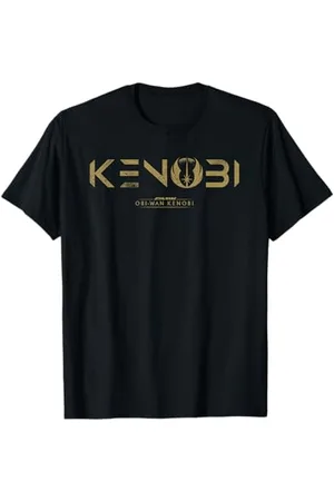 STAR WARS T-Shirt Logo Obi Wan Kenobi Uni Homme Unisex-Adultes Manches Courtes T-Shirt Simple Coupe Reguliere Col Rond S EU 36 16.5 33 inches
