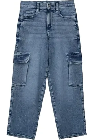 QS by s.Oliver Junior 2139938 Pantalon en Jean Cargo, Coupe Slim, , 16 Ans Garçon
