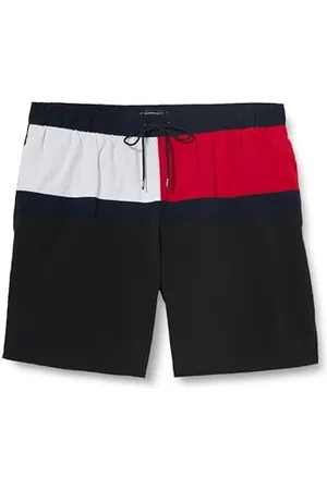 Tommy Hilfiger Short de Bain Homme Long Drawstring avec Cordon de Serrage, Noir (Black), L