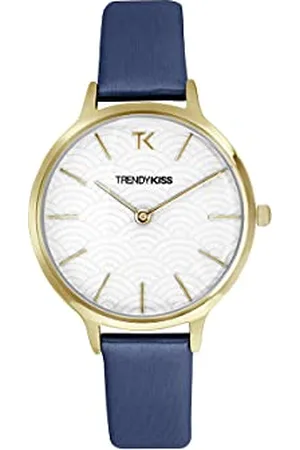 Trendy Kiss Femme Analogique Quartz Montre avec Bracelet en Cuir TG10154-01