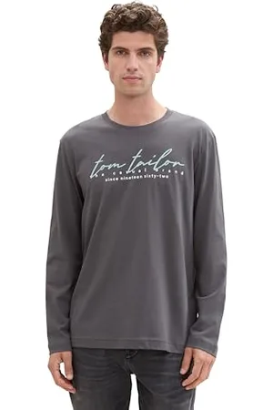 TOM TAILOR 1043277 T-Shirt à Manches Longues, 10899-Tarmac Grey, XL Hommes