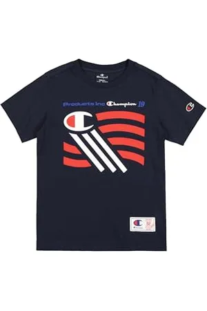 Champion Legacy Retro Sport B (306854) - T-shirt graphique SS Crewneck, Marine (NNY), 11-12 ans (L) Garçons FW24