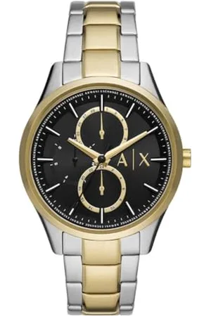 Armani Exchange Montre pour homme, multifonction à quartz, boîtier en acier inoxydable 2t/or de 42 mm avec bracelet en acier inoxydable, ax1865