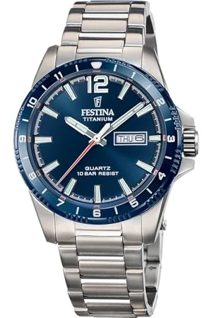 Festina Montre calendier Titane , Bracelet d’ Titane, Homme