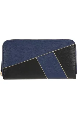 DRAEGER PARIS 1886 Draeger Paris - Grand Portefeuille Femme - Bleu Marine Et Noir - polyuréthane