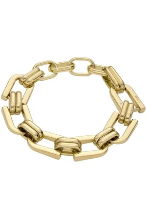 Fossil Bracelet pour femme avec maillons Heritage D-Link en acier inoxydable couleur or, JF04573710