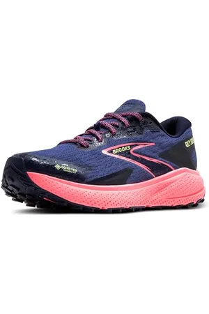 Brooks Femme Divide 5 GTX Sneaker, Gris, Bleu, Rose, Citron Vert, 42.5 EU