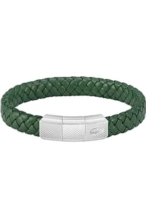 Lacoste Bracelet en cuir pour Homme Collection ROKEL Vert - 2040284