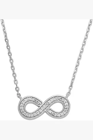 Fossil Collier pendentif Infinity en argent 925, pour femme, JFS00632040