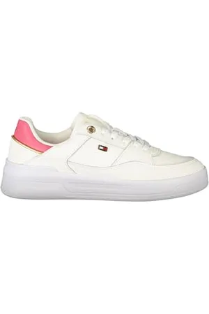 Tommy Hilfiger Baskets de Running Femme Essential Basket Basses, Blanc (Ancient White/Heritage Pink), 41