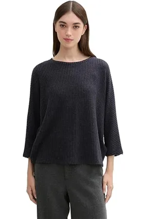 TOM TAILOR 1043090 T-Shirt, 10522 – Shale Grey Melange, L Femmes