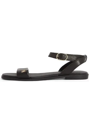 Tommy Hilfiger Sandales Femme Ankle Strap en Cuir, (Black), 40