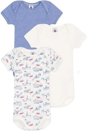 Petit Bateau A0CXE Bodies Us Manches Courtes, , 18 Mois (Lot de 3) Mixte bébé