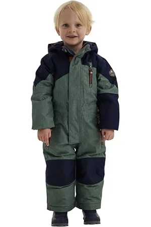 Killtec Enfants Combinaison de ski/combinaison de neige avec capuche et pare-neige Kesley Mini, forest green, 110, 34353-000