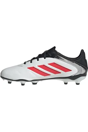 adidas Mixte Copa Pure III League FG/MG Football Boots Kids Basket, FTWR White/Lucid Red/Core Black, 36 EU