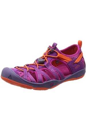 Keen Moxie Sandal-T, Purple Wine/Nasturtium, 9 M US Little Kid