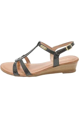 Les Tropéziennes par M Belarbi HACTRESS Chaussures Ville Sandale Talon Inf 5Cm, Noir-Serp