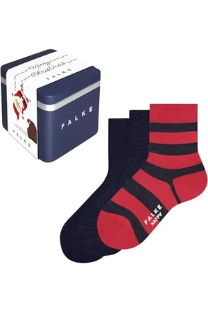 Falke Happy Triple Pack Giftbox K So coton fantaisie lot de 3 paires, Chaussettes Mixte enfant, , 31-34