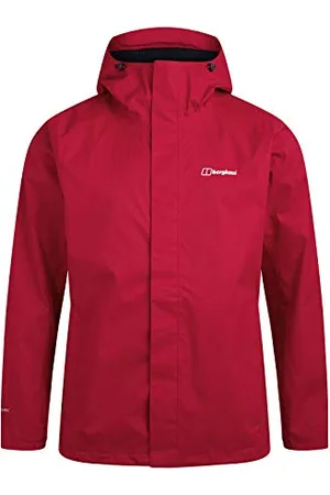 Berghaus Oakshaw Shell Veste imperméable Homme, Rouge Vif, XS