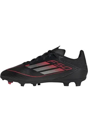 adidas Mixte F50 League Football Boots FG/MG Kids Basket, Core Black/Iron met./Lucid Red, 36 EU
