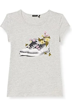 IKKS JUNIOR Tee-Shirt Manches Courtes avec visuel Baskets et Fleurs XU10232.24, , 3 Ans Fille