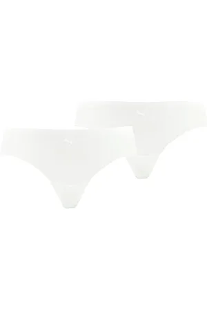 PUMA Lot de 2 Strings Coutures pour Femme Thong Panties, , S