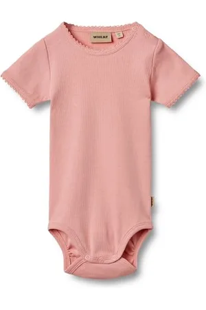 WHEAT Fille Rib Body Barboteuse S/S Lace Elisa GOTS certifié