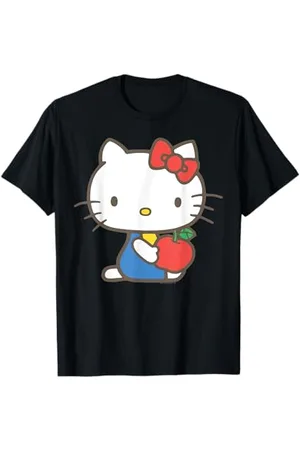 Sanrio Hello Kitty Rétro T-Shirt Taille S Unisex-Adulte Coupe Classique Manche Longue Col Mao Coton 100% Importé