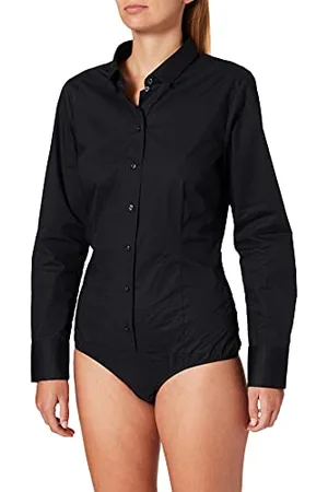 Seidensticker Chemisier pour femme - Chemisier - Body - Sans repassage - Coupe slim - Manches longues - Uni - Stretch