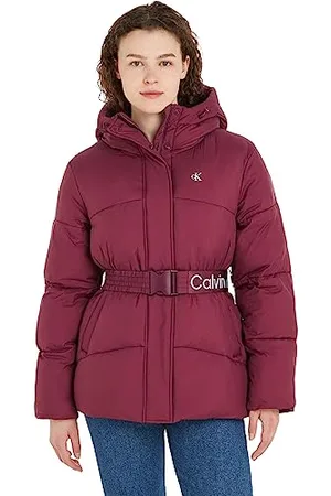 Calvin Klein Jeans Logo Belt Short Puffer J20J221896 Vestes rembourrées, , XL Femme