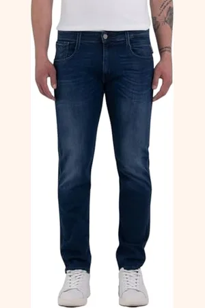 Replay Herren Jeans Anbass Slim-Fit mit Power Stretch, Bleu Moyen 009-1 (Blau), 36W / 34L