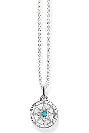 Thomas Sabo SCKE150057 Collier pour femme avec pendentif en argent 925 et zircone cubique blanc taillé brillant 42 cm, 42 cm, Argent sterling, Zircone cubique