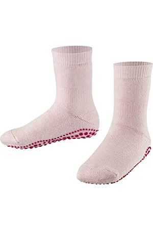 Falke Mixte enfant Catspads chaussons chaussettes picots antidérapants sur la semelle meilleure adhérence épais chauds intérieur bouclette respirants durables coton laine 1 paire, Rose (Powder Rose 8902), 23/26