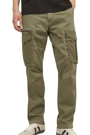 JACK & JONES Jpstkane Jjcruise Cargo Noos Pantalon, Olive, 33W x 32L Homme