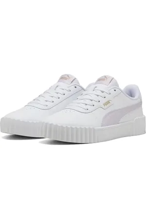 PUMA Femme Carina 3.0 Basket, White-Lilac Frost Gold, 40 EU