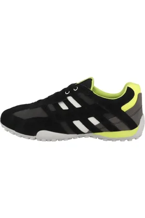 Geox Homme Uomo Snake A Basket, Noir/Jaune Fluo, 39 EU
