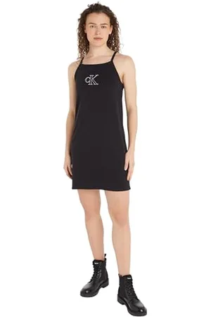 Calvin Klein Jeans Robe Femme Tank Dress Courte, , L