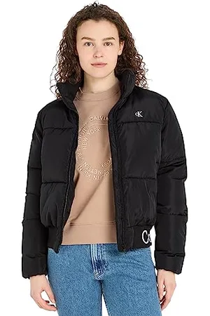 Calvin Klein Jeans Femme Blouson Logo Short Puffer Hiver, , XL
