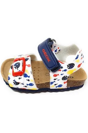 Geox Bébé garçon B Sandal CHALKI Boy, White/Red, 22 EU