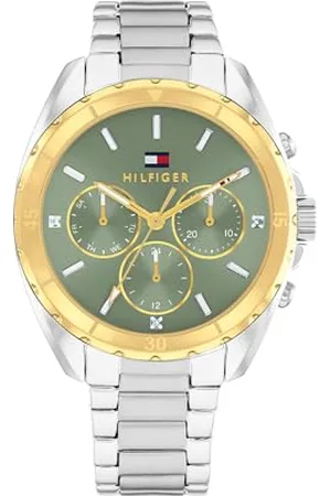 Tommy Hilfiger Montre Analogique Multifunction à Quartz pour Femme avec Bracelet en Acier Inoxydable Argenté - 1782785