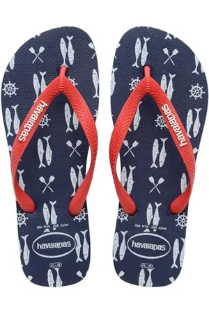 Havaianas Top Nautical, Tongs Confortables, Légères et Polyvalentes, Designs Style Marin, Lanières Larges, Homme
