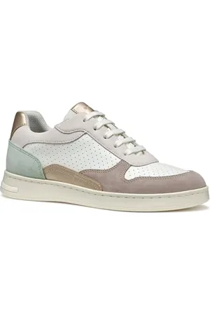 Geox Femme D Jaysen C Basket, Mint/White, 35 EU