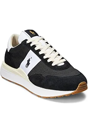 Ralph Lauren Baskets Train 89 pour Femme, Noir/Blanc, 39 EU